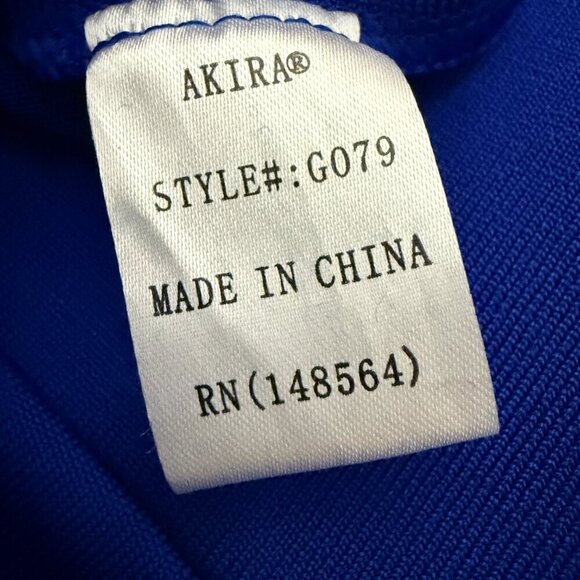 AKIRA Rhinestone Blue Waterfall Bandage Mini Dress New with Tags XS - Picture 7 of 10